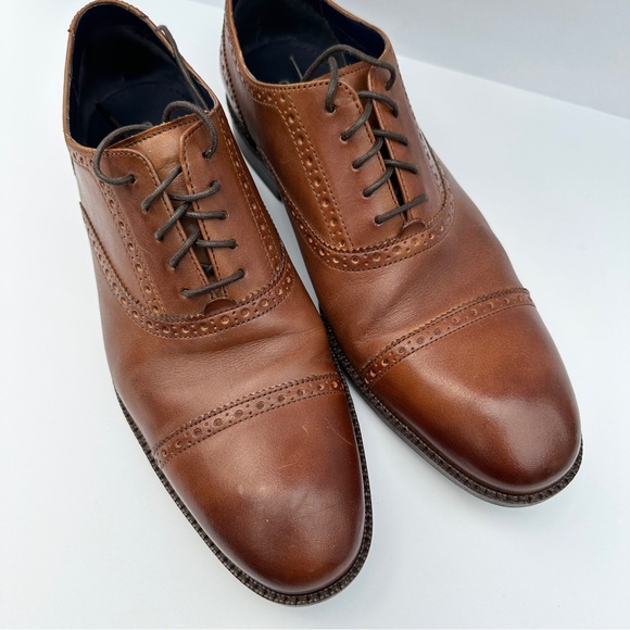 Cole Haan Men's Wayne Cap Oxford Dress Brown Shoes Size 11 - Picture 2 of 9